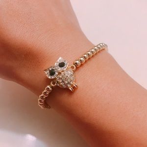 Owl earring and bracelet